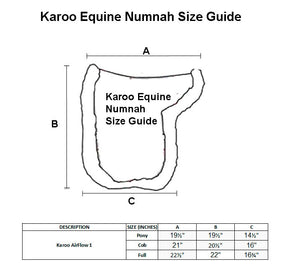 Karoo AirFlow1 Numnah Non Slip Saddle Pad - BROWN