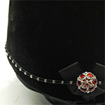 Ruby centre Swarovski Diamante Elastic Hat Band