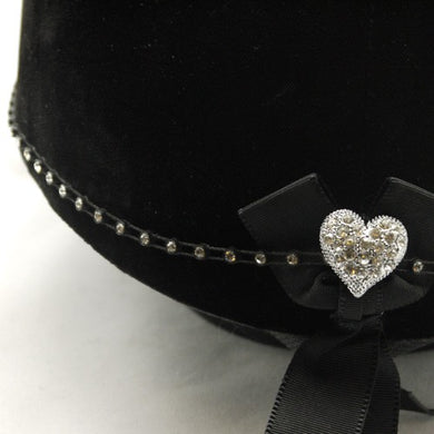Heart Centre Swarovski Diamante Elastic Hat Band
